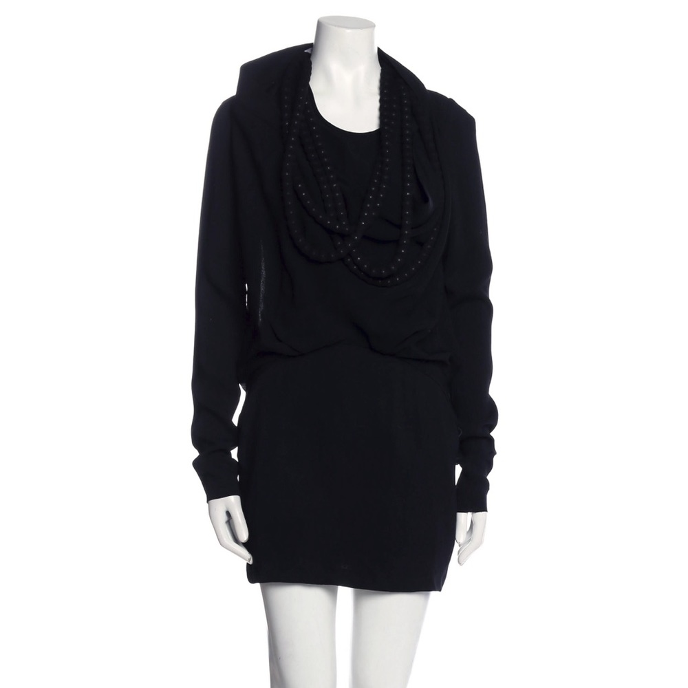 Cowl neck mini dress